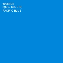 #0086DB - Pacific Blue Color Image